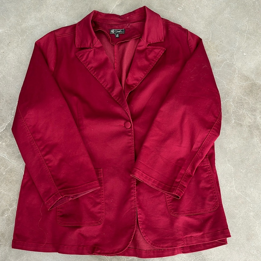Plus size maroon jacket
